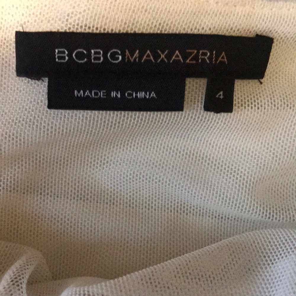 BCBG Maxazria White/cream mini dress